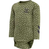 Hummel Romper l/s - hmlConnor - Capulet Olive - - 68 - Rompers Lange Mouw
