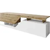 HABITAT ET JARDIN TV-meubel "Ceelias" - 160 x 46 x 35 cm - Wit/Bruin