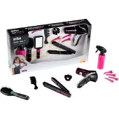 Braun Toys Braun Satin Hair 7 mega speelgoed kappersset - incl. accessoires - zwart - roze