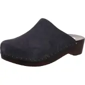 Berkemann VELOURS TOEFFLER houten slipper, uni, blauw, artikelnummer 00404-396, merk , maten: 43 1/3 (9)