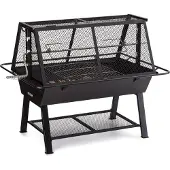 Blumfeldt Milos Alto rotisserie grill vuurvaste stalen constructie houtopslag