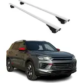 Omtec Draagbalken, bagagedrager voor Ssangyong Korando 2020-2025, basisdrager, metaal, grijs
