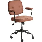 Beliani PAWNEE - Bureaustoel - Goudbruin - Polyester