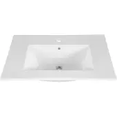 Comad Lava keramische wastafel 81x46cm wit glans