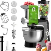 TurboTronic Keukenmachine 5 Liter TT-007 Foodprocessor - 2000W - Zwart