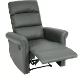 Mendler Tv-fauteuil HWC-J96, relaxfauteuil, loungestoel, verstelbare ligfunctie, kunstleer, grijs