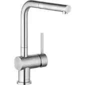 Kludi L Steel - Keukenkraan met uittrekbare sproeikop, geborsteld rvs 45851F877