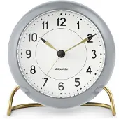 Arne Jacobsen , stationaire klok, diameter 11 cm, grijs/wit