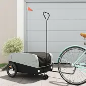 Prolenta Maison Exclusive - Fietsaanhanger, zwart en grijs, 45 kg, staal