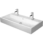 Duravit Vero Air (meubel) wastafel met 2x1 kraangat met overloop 100x47cm wit