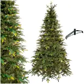 Springos Kunstkerstboom | Natuurlijk Sparrenhout | 220 cm | Zonder Verlichting