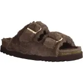 Scholl Klomp Women Belle Synthetic Fur Brown-Schoenmaat 42