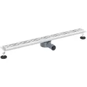 vidaXL Doucheafvoer lineair design met 360° sifon zilver 90 cm