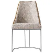 AEA Eleganter Beigefarbener Holzstuhl im modernen Design