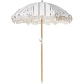 Beliani MONDELLO - Tuinparasol - Zwart/Wit - Polyester