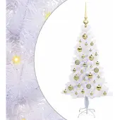 Syfax Kunstkerstboom met 150 LED Wit 120 cm PVC en Staal