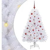 Syfax Kunstmatige Inklapbare Kerstboom Wit 150 cm PVC en Staal