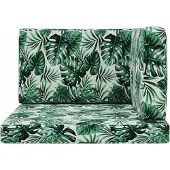 vidaXL Buitenbankkussen Polyester Bladpatroon 80 x 80 x 8 cm