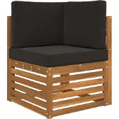 vidaXL Buitenbankkussen Polyester Zwart 60 x 60 x 8 cm