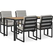 Lifestyle Garden Furniture Lifestyle Alessio/Creta 160x90 cm dining tuinset 5-delig