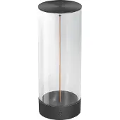 Osram accu-tafellamp ENDURA STYLE DECOR FILAMENT grijs, IP54 FILAMENT, dimbaar, alu / grijs / zink, Kunststof, Modern