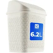 Kadax Badkamerafvalbak Wit 6,2L Kantelbare Badkamercontainer