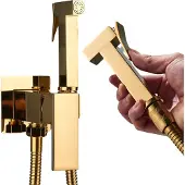 ARI Bidetkraan Classic met keramische cartridge, luchtinlaat, temperatuurregeling en gouden afwerking