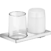 Keuco editie 11 doppelhalter volledig echte kristallen glas chroom