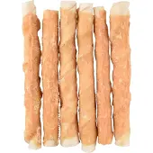 Flamingo Hondensnack R'Hide Kip Wrapped Stick 15 cm 6 stuks