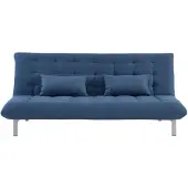 Vente-unique Driezits bedbank van stof HORNET - Blauw