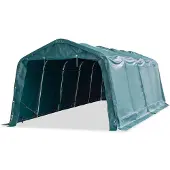 vidaXL Veetent verwijderbaar 550 g/m² 3,3x8 m PVC donkergroen