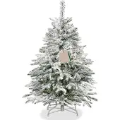 Springos Kunstkerstboom - - Kaukasiën spar - 120 cm - Realistisch sneeuwdek - Duurzaam