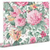 Laura Ashley Aveline Behang - Bloemen - 10mx52cm - Roze
