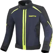 Bogotto Blaze-Air Zwart Blauw Fluo Geel Textiele Motorjas Maat S