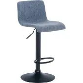CLP Hover Barkruk - Stof zwart/blauw