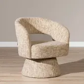 Livin24 Fauteuil Josh draaibaar chenille beige