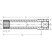 Stahlwille Lange dopsleutel 1/4'' spline 7/32 - maat 7