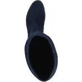 Caprice dames laars, tot onder de knie, blauw, textiel, maat: 4