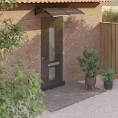Prolenta Maison Exclusive - Overkapping voor deur, zwart, 150x75 cm, polycarbonaat