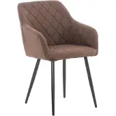 CLP Eetkamerstoel Shila, gestoffeerd, bruin. Materiaal: stof