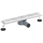 vidaXL Doucheafvoer lineair design met 360° sifon zilver 50 cm