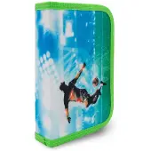 Itenga etui voor school, voetbalthema, 28-delig, met één rits