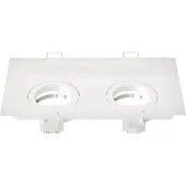 LEDVION – LED Inbouwspot Dubbel Rechthoek 185x100mm – Wit – Dimbaar – Kantelbaar – GU10 – IP20