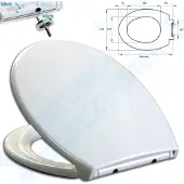 Wisa Antares closetzitting met deksel softclose wit