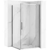 REA hoekdouchecabine Rapid Swing, chroom, 120x80 cm
