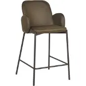 Label51 D-MAXX Barkruk Jari - Army green - Microfiber - Zithoogte 65