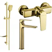 Mexen Lynx DF62 doucheset, goud - 745914DF62-50