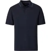 Casa Moda Grijs poloshirt structuur 3 knoops