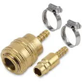 Powerplus POWAIR0265 Compressor koppelingen - Snelkoppeling met 2 ringen - Mannelijke en vrouwelijke Euro-slangaansluiting
