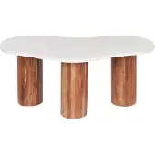 Beliani CASABLANCA - Salontafel - Wit - Marmer